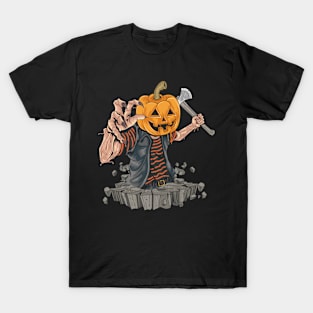 Pumpkin zombie halloween killer Halloween Costumes T-Shirt